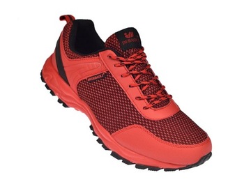 Buty sportowe męskie adidasy czerwone siatka do biegania DBL1316 rozm. 43