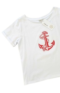 T-shirt Anchor - By o la la...! M Czerwony