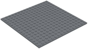 LEGO PŁYTKA 16X16 CIEMNOSZARA NR 91405