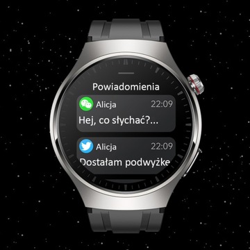 SMARTWATCH ZEGAREK MĘSKI ENTER EKG POMIAR CUKRU PULS CIŚNIENIE ROZMOWY PL