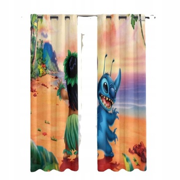 Animowane anime Stitch zasłony zaciemniające