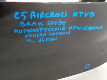 CITROEN C5 AIRCROSS KLAPA TYLNA KTVD KAMERA