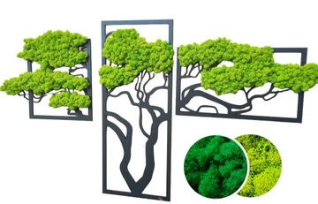 Триптих ДЕРЕВО 180см бонсай мох УКРАШЕНИЕ МХОМ ГАРБОТ