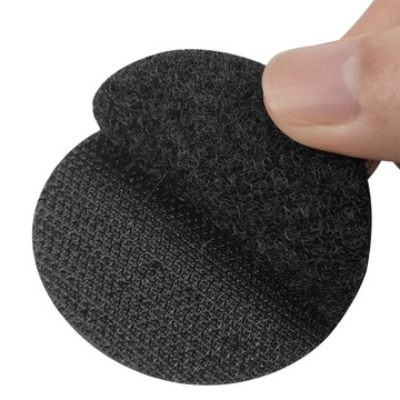 RZEP SAMOPRZYLEPNY OKRĄGŁY 18 mm - 20 szt. KROPKA Z KLEJEM HACZYK PĘTELKA