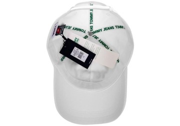 TOMMY HILFIGER CZAPKA Z DASZKIEM GRAPHIC CAP WHITE