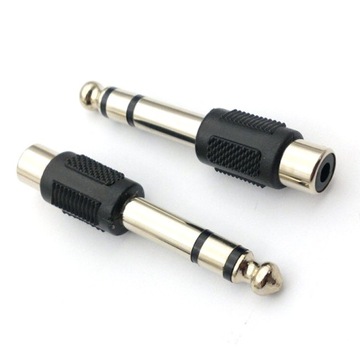 ADAPTER PRZEJŚCIÓWKA CINCH do JACK 6,3MM AUX 2PIN