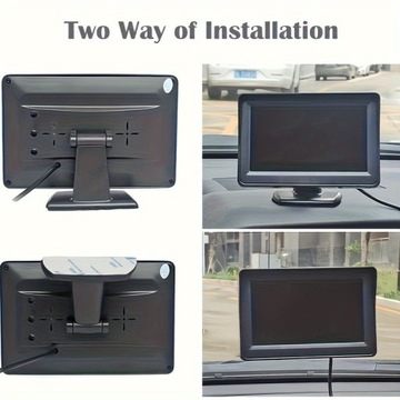 Wireless Car Backup Camera Easy Installation, 4.3'' Rear View Monitor With
