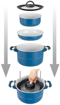 ТУРИСТИЧЕСКИЕ ГОРШКИ С МАГНИТНОЙ ЗАКРЫТКОЙ BRUNNER CAREZZA 7+1 Ø 20 см