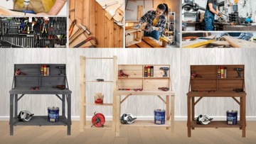 Рабочий стол Workshop SWD, ширина 120 см - коричневый