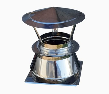 ЗОНТИК ДЛЯ ДЫМОХОДА НА КРЫШЕ INOX FI 200 ДЫМОХОДЫ