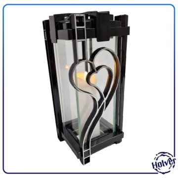 Свеча Стеклянное Сердце 31 см - Элегантная, Прочная, В Память о близких