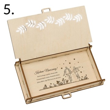 Свадебная открытка-конверт для денег