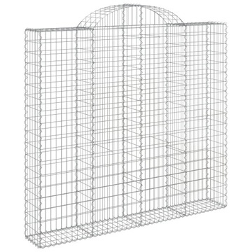 Kosze gabionowe, 10 szt, 200x50x180/200cm, galwanizowane żelazo Lumarko!
