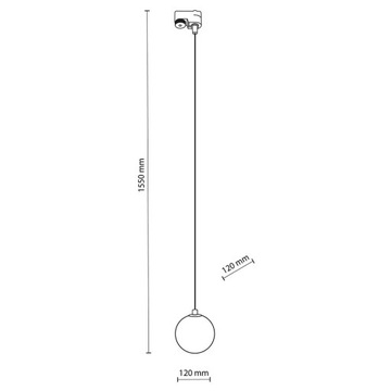 Подвесной светильник на рейку 1F TRACER BLACK 4928 TK Lighting 24H