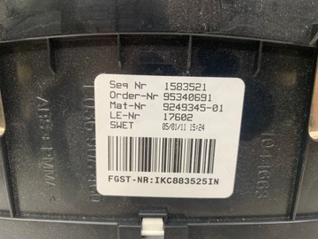 BMW F10 F11 F25 PŘÍSTROJOVÁ DESKA 9249345