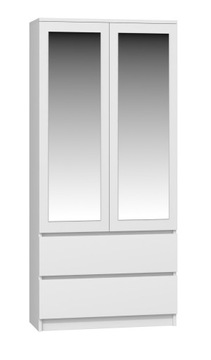 Szafa z Lustrem 90 cm Uchylna Biała