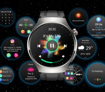 SMARTWATCH ЧАСЫ ИЗМЕРЕНИЕ САХАРА ЭКГ HRVC ВЫЗОВ ДАВЛЕНИЯ 3 МЕНЮ БАРЫ PL