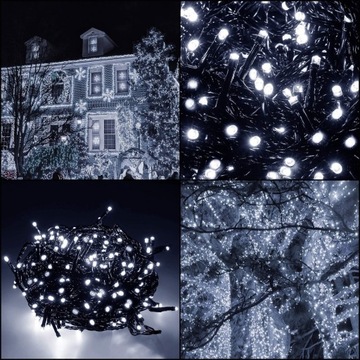 РОЖДЕСТВЕНСКИЕ ОГНИ 200 НАРУЖНЫХ СВЕТОДИОДНЫХ ЭЛЕКТРИЧЕСКИХ ОГНИ 12,5 М.