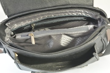 ЖЕНСКАЯ ЧЕРНАЯ КОЖАНАЯ МОДНАЯ МАЛЕНЬКАЯ ЖЕНСКАЯ СУМКА MESSAGE