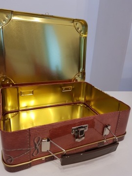 WALIZKA PUDEŁKO METALOWE Opakowanie na PREZENT