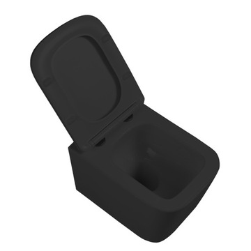 ЧЕРНЫЙ УНИТАЗ VELDMAN INES БЕЗОБЕДНИК TORNADO BLACK MAT SLIM PREMIUM SEAT