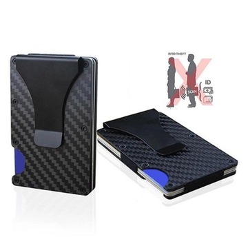 Кошелек из углеродного волокна, тонкий зажим для денег, минималистичный дизайн