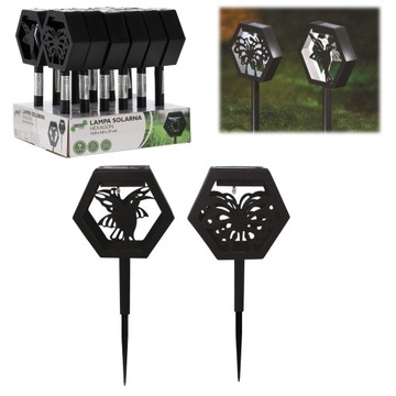 LAMPA SOLARNA LED OGRODOWA KOLIBER I MOTYLEK 2SZT