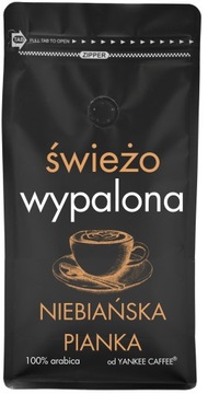 Kawa ziarnista Do ekspresu 1kg 100% ARABICA Świeżo Palona NIEBIAŃSKA PIANKA