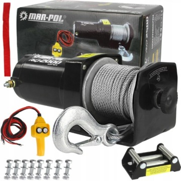 АККУМУЛЯТОРНАЯ ЛЕБЕДКА для Quad 12V 2000LBS RQ2000