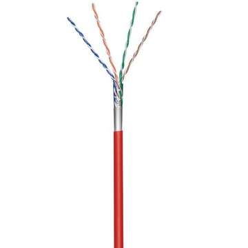 Skrętka CAT5e F/UTP 4x2xAWG26/7 czerwona 100m