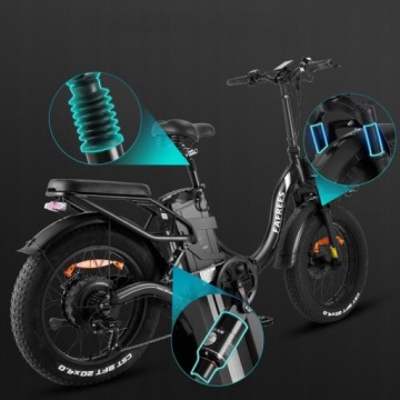 Складной электрический велосипед FAFREES 750 Вт 30 Ач 200 км с гидравлическим тормозом
