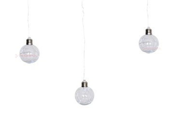 KURTYNA ŚWIETLNA KULKI LED GIRLANDA MIKOŁAJ BAŁWAN