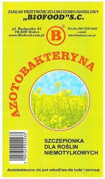 Azotobakteryna - szczepionka dla roślin niemotylkowych - dawka na 1ha