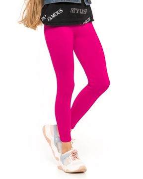 УТЕПЛЕННЫЕ ЛЕГИНГИ ДЛЯ ДЕВОЧЕК, РОЗОВЫЕ 116