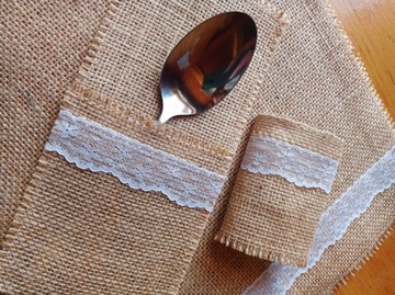 Podkładka pod talerz serwetnik, etui. juta