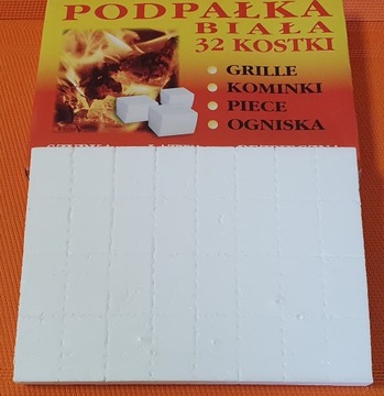 Растопка для шашлыка, кубик белый, 32 шт.