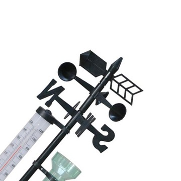 All in Weather Station Rain Gauge Thermometer