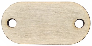 Metka drewniana Guzik Scrapki Dekor 45x22 10szt