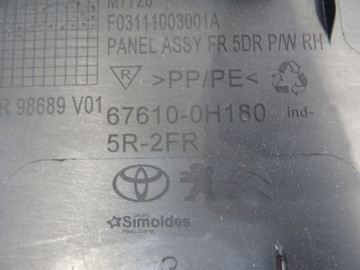 ОБИВКА БОКОВОЙ ДВЕРИ ПЕРЕДНЯЯ CITROEN C1 II TOYOTA AYGO II PEUGEOT 108 2014-