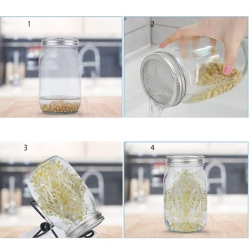 НАБОР БАНОК ДЛЯ ПРОРАЩИВАНИЯ 1000 МЛ С ПОДСТАВКОЙ СЕМЕНА ДЛЯ ПРОРАСТАНИЯ БЫСТРО