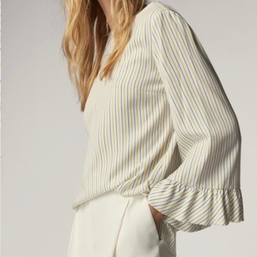 MASSIMO DUTTI 38 M NOWA w paski 100% LYOCELL