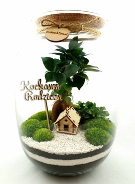 Банка с пробковой крышкой С ГРАВИРОВКОЙ, 33см ЛЕС В БАНКЕ