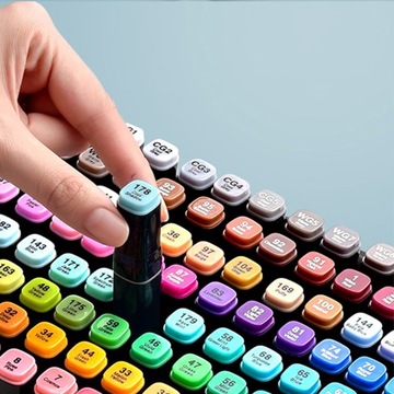 Набор из 80 маркеров PureLINE, фломастеры двусторонние + сумка.