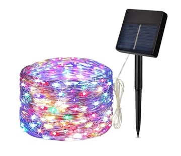 SOLARNE OGRODOWE LAMPKI DRUCIKI GIRLANDA 100 LED