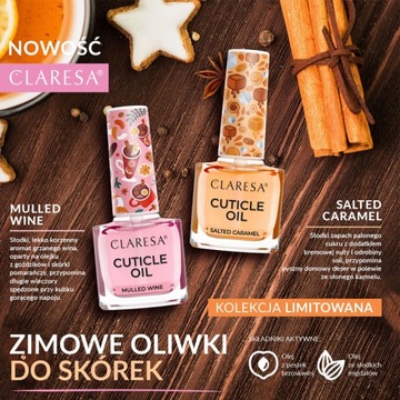 CLARESA oliwka OLEJEK do SKÓREK i PAZNOKCI o zapachu GRZANE WINO 5ml