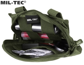 Сумка-органайзер с большим грузовым карманом Molle MIL-TEC Оливковая +бесплатно