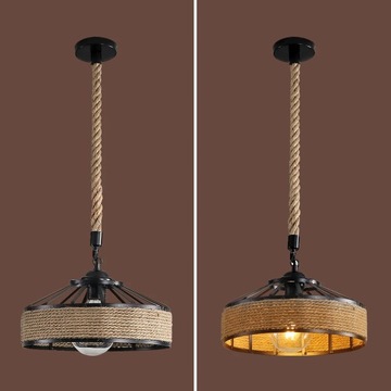 E27 ЛЮСТРА ЛОФТ ПОДВЕСНОЙ СВЕТИЛЬНИК ЧЕРНЫЙ БОХО РЕТРО ДЛЯ ГОСТИНОЙ