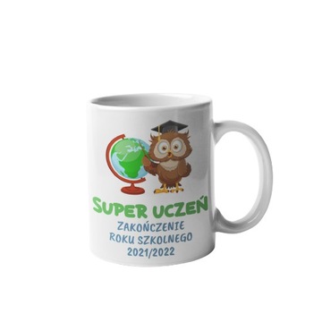 Kubek SUPER UCZEŃ zakończenie ROKU prezent NAGRODA