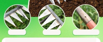 Стальная почвенная схема стальной садовый инструмент Motyk Garden Grabki
