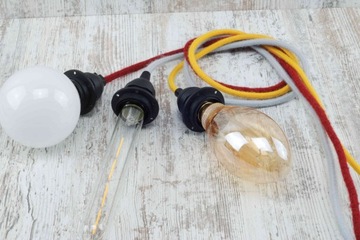 oprawka e27 z dwoma pierścieniami do abażuru oprawka do klosza lampa loft